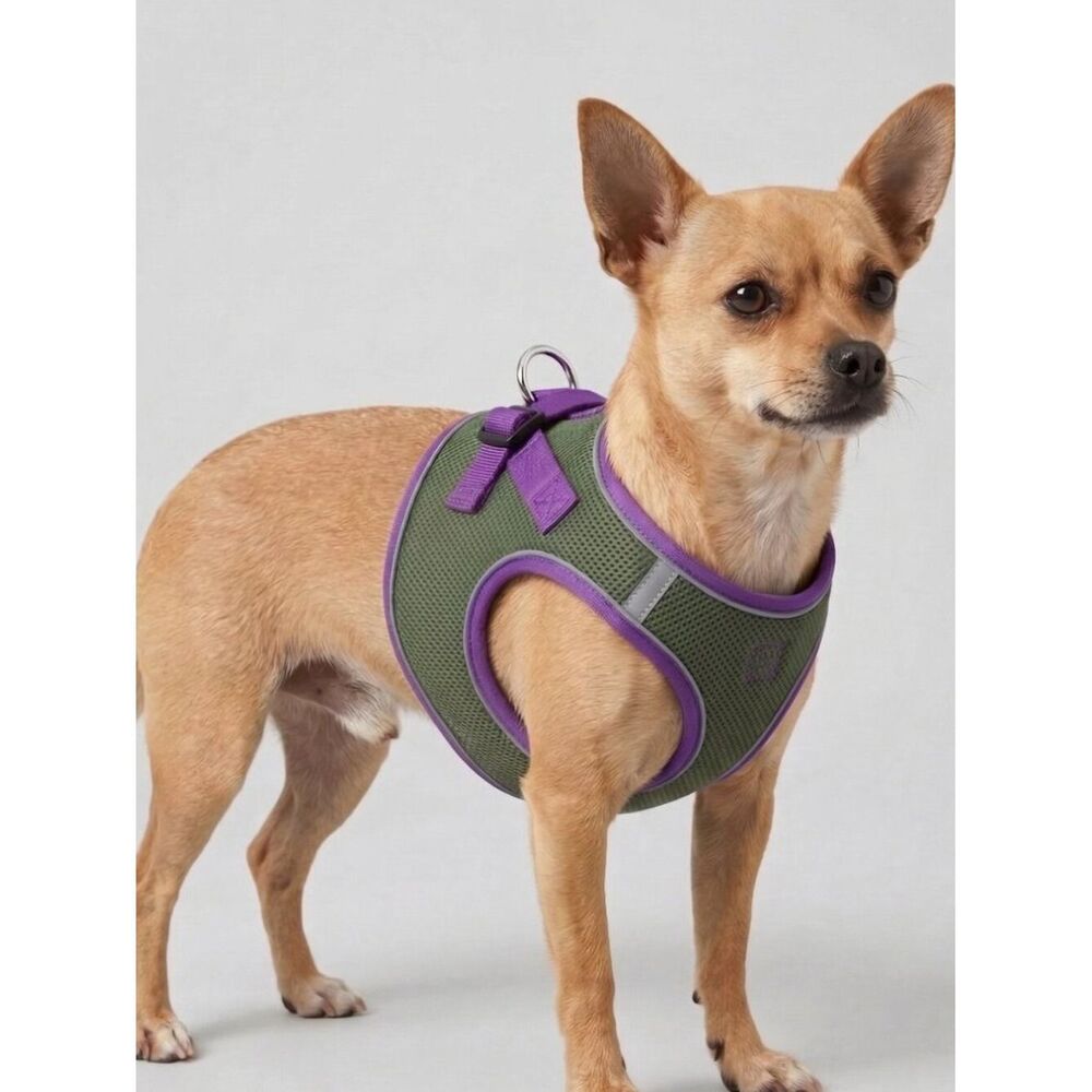 Pet Reflective Harness Vest - Olive Gray - SZ S Fits 14-16” girth/chest